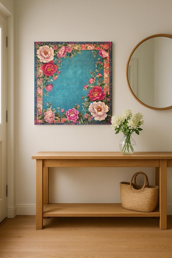 Mural cerámico floral — vista 2