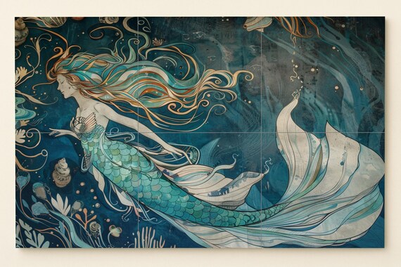 Mural de sirena nórdica — vista 3