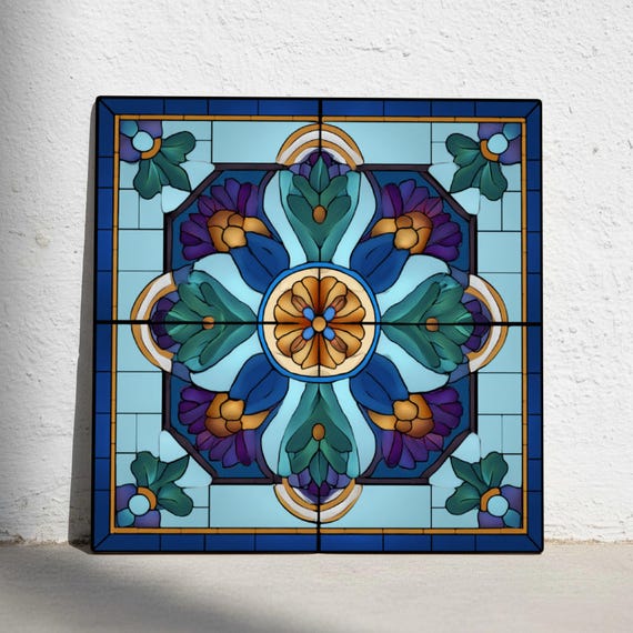 Chartres inspirado — Azulejo decorativo de Cerámicas La Noria