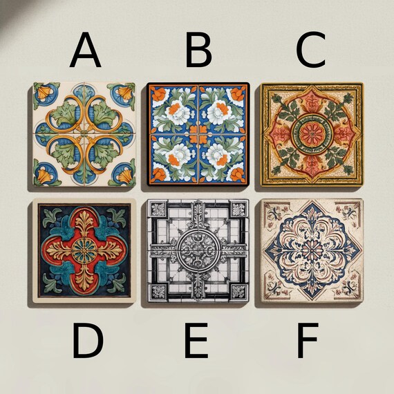 Renaissance Maiolica Ceramic Coaster Set — vista 2