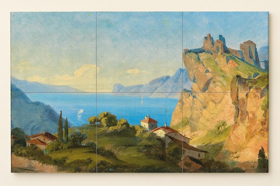 Mural de azulejos del lago de Garda — vista 3