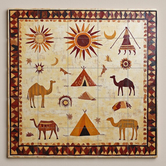 Mural cerámico del desierto de Mauritania — vista 3