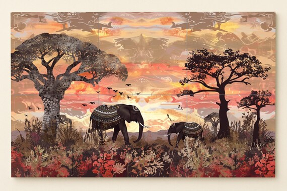 Mural de elefante sagrado — vista 3