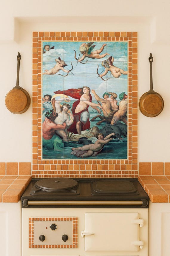Mural de azulejos de cerámica El triunfo de Galatea