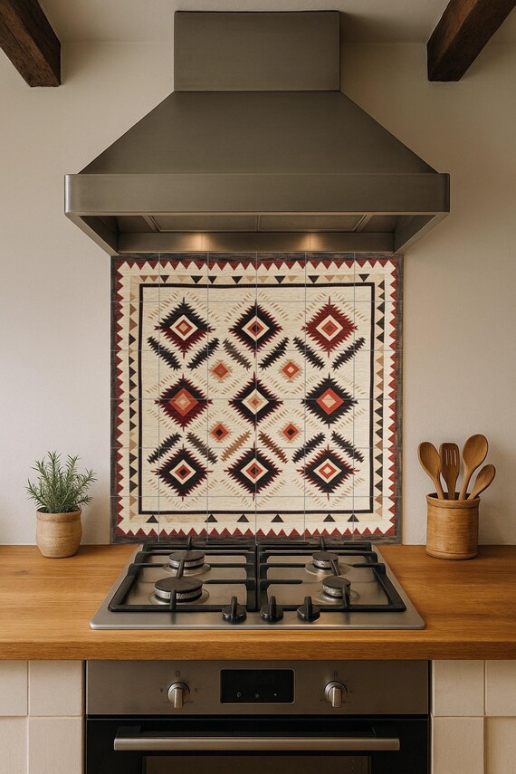 Mural cerámico textil navajo — vista 4