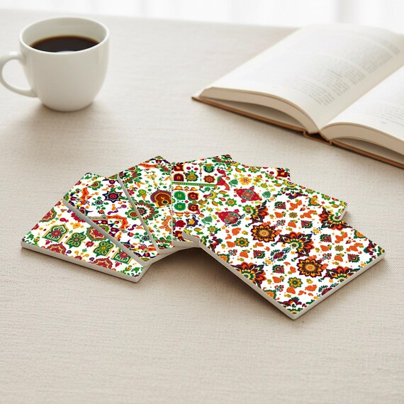 Pakistani Truck Art Ceramic Coaster Set — vista 3