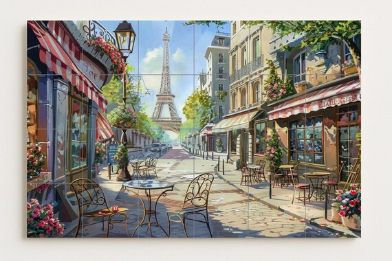 Mural de café parisino — vista 2