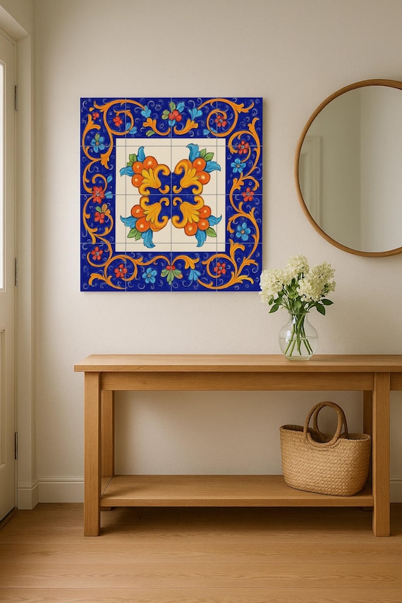 Mural de azulejos florales sicilianos — vista 2