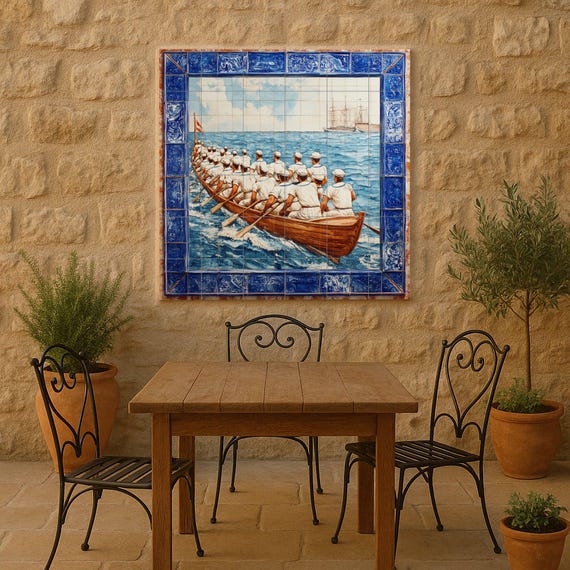 Mural de azulejos portugueses