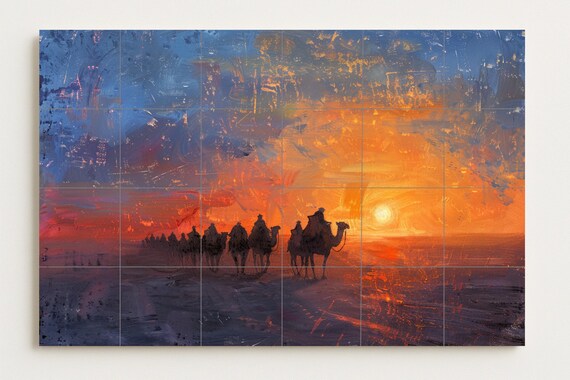 Mural de caravana al atardecer — vista 2