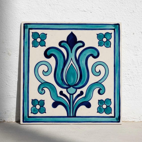 Antalya floral — Azulejo decorativo de Cerámicas La Noria