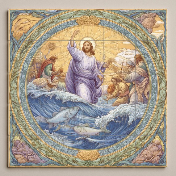 Mural de azulejos "El milagro del pez" — vista 4