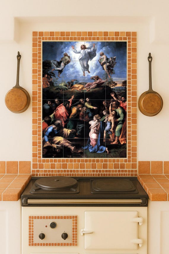 Mural de azulejos de cerámica de la Transfiguración
