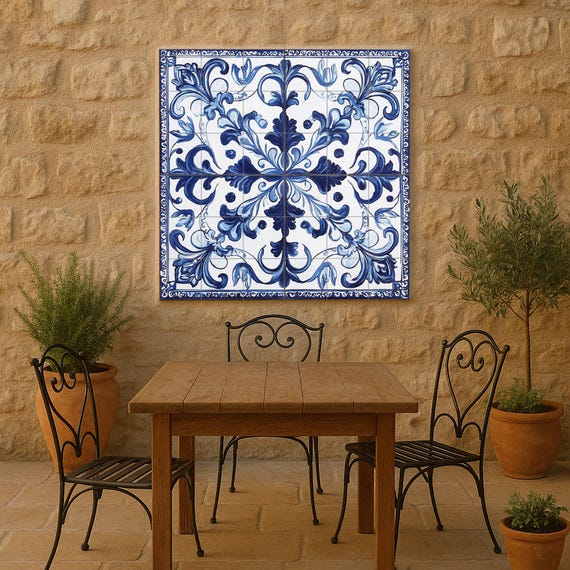 Mural cerámico de azulejo portugués