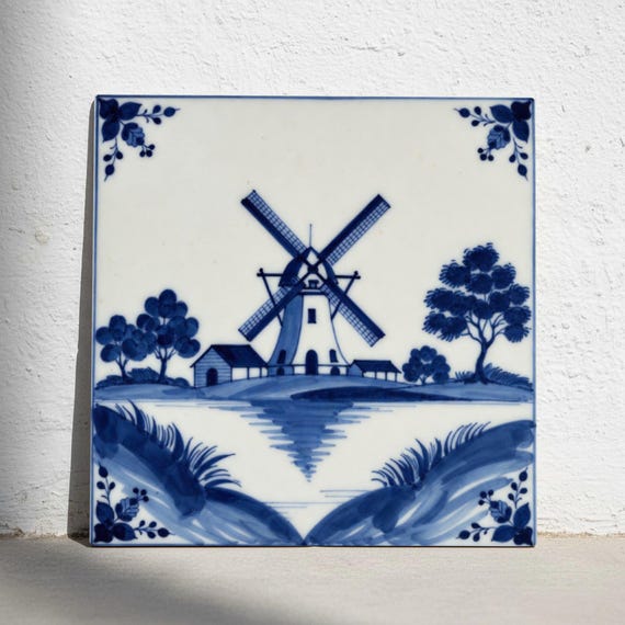 Molino en azul de Delft