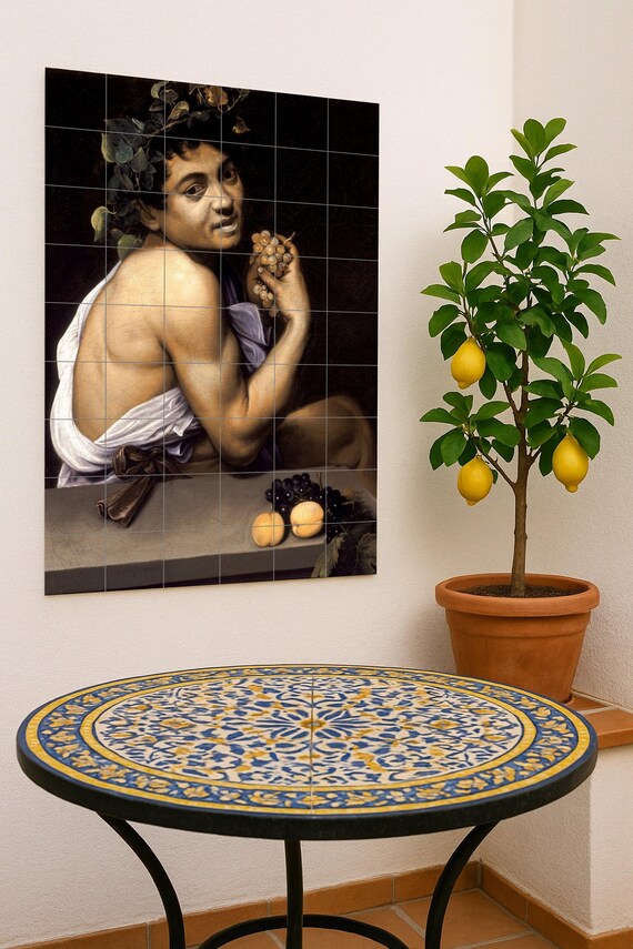 Mural de cerámica "Joven Baco Enfermo" — vista 4