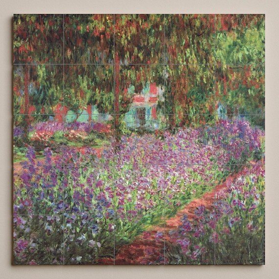 Mural de azulejos de cerámica en el Jardín del Artista de Giverny — vista 3
