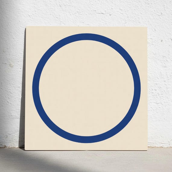 Azul círculo minimalista — Azulejo decorativo de Cerámicas La Noria