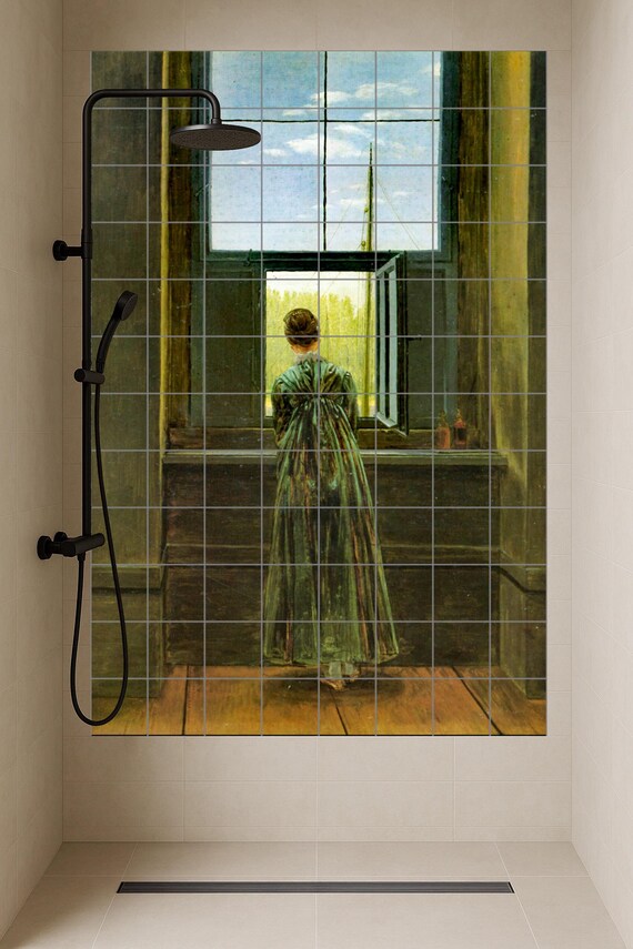 Mural de cerámica "Mujer en una ventana" — vista 3