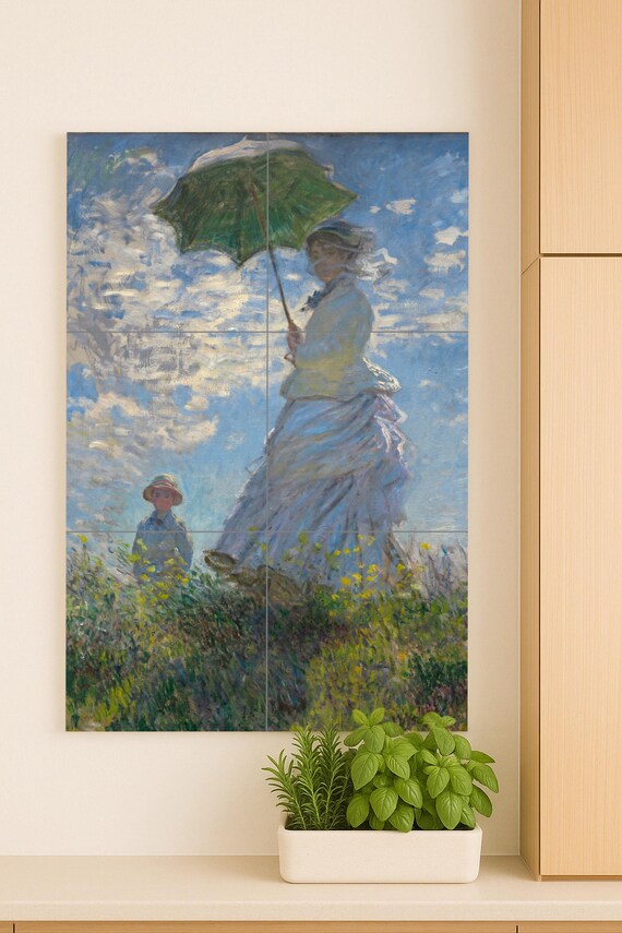 Mural de cerámica "Mujer con sombrilla" — vista 2
