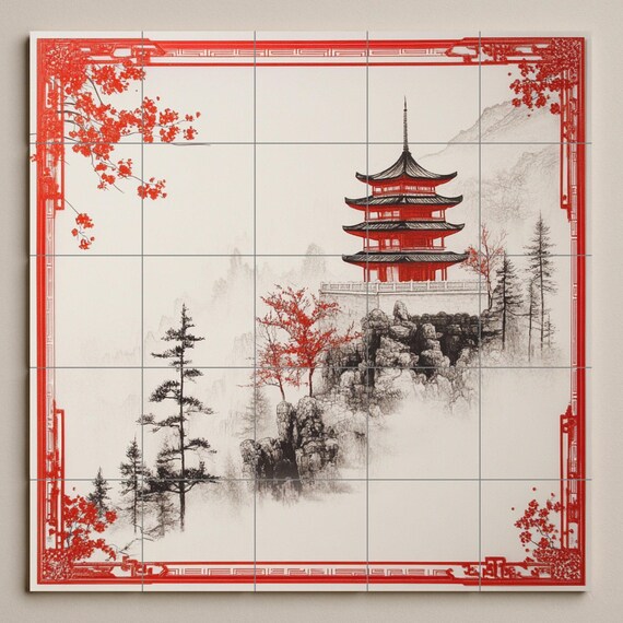 Mural cerámico de Pagoda Roja — vista 3