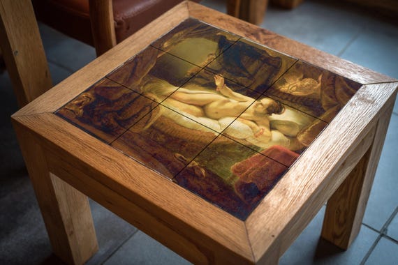 Mural de azulejos cerámicos «Dánae» de Rembrandt