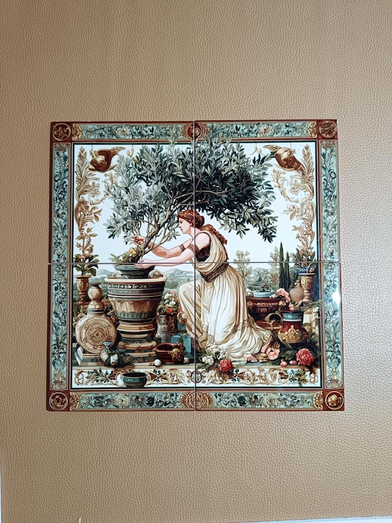 Mural de azulejos de diosa romana — vista 3