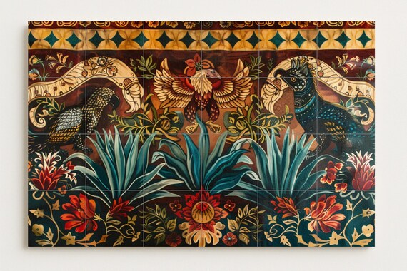 Mural de azulejos populares mexicanos — vista 2