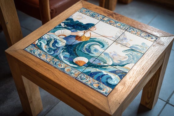 Mural de azulejos de la Diosa del Océano