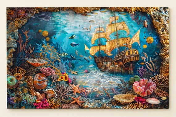 Mural de barco hundido — vista 3