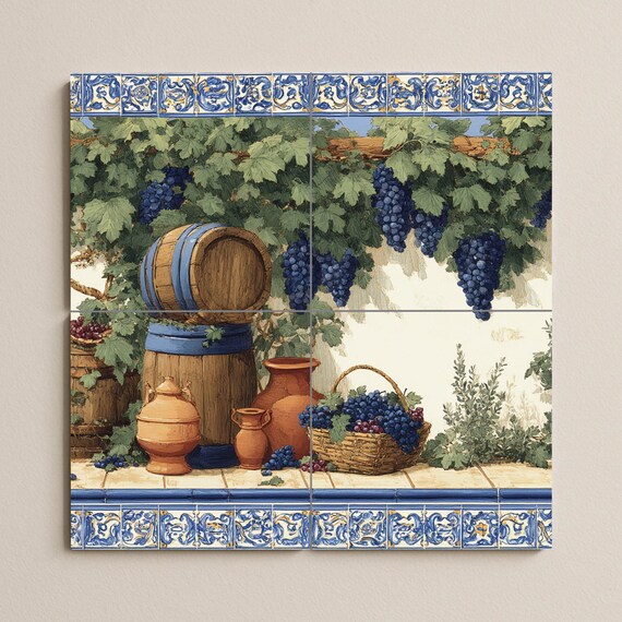 Mural de azulejos de viñedo — vista 4