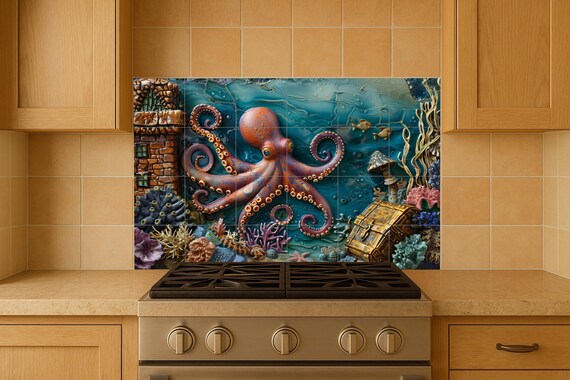 Mural submarino de pulpo — vista 4