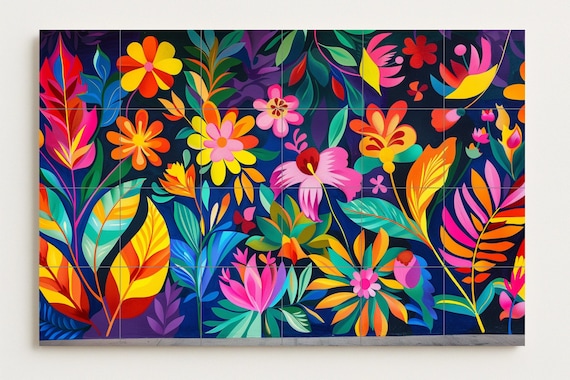 Mural floral colombiano