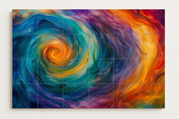 Mural de espiral de chakras — vista 2