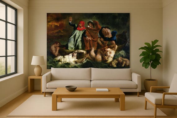 Mural de azulejos de cerámica "Barca de Dante" — vista 3