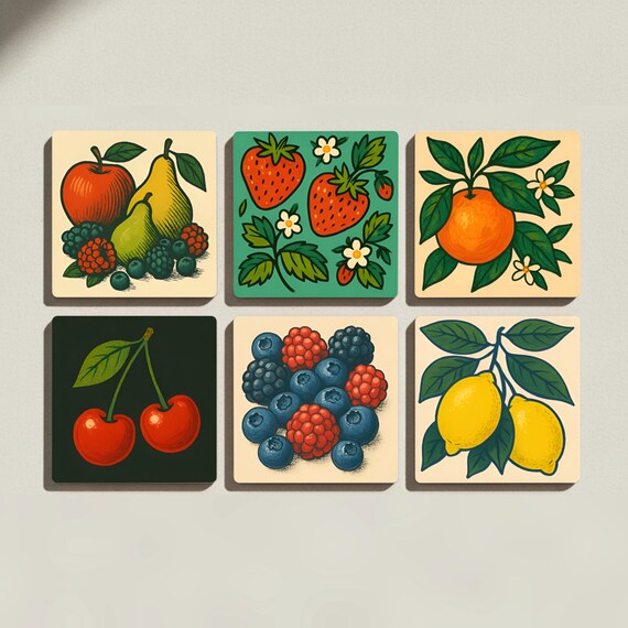 Frutas botánicas / Decoración de cocina vintage — vista 3