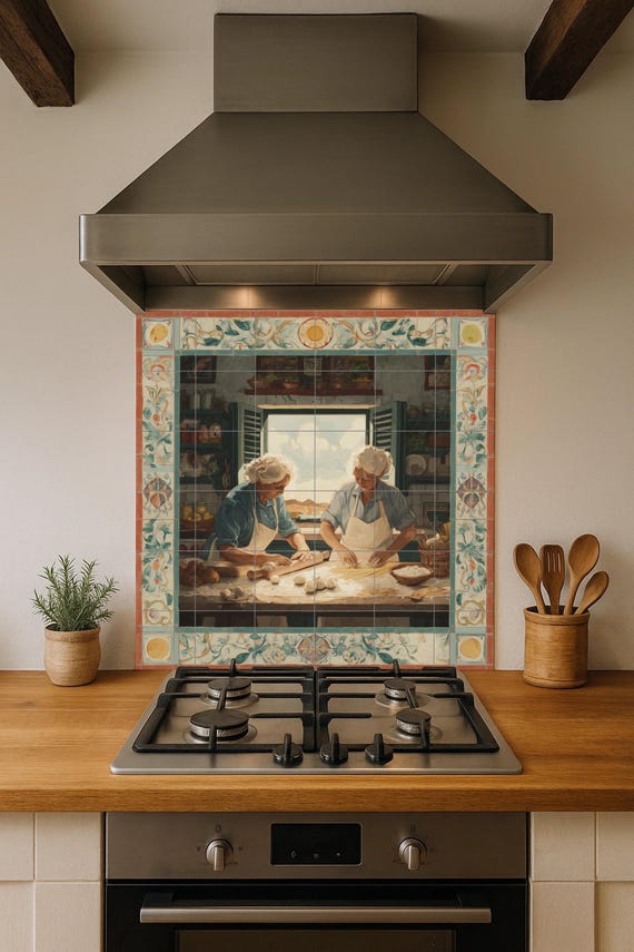 Nonnas italianas preparando pasta — vista 2
