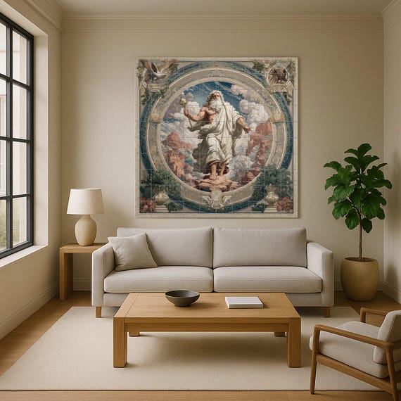 Mural de azulejos de Zeus — vista 2