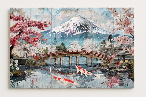 Mural de jardín japonés — vista 2