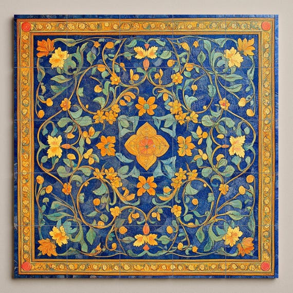 Mural de cerámica cloisonné georgiana — vista 3