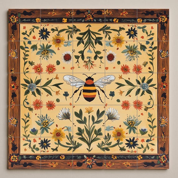 Mural esloveno con motivos de abejas — vista 2