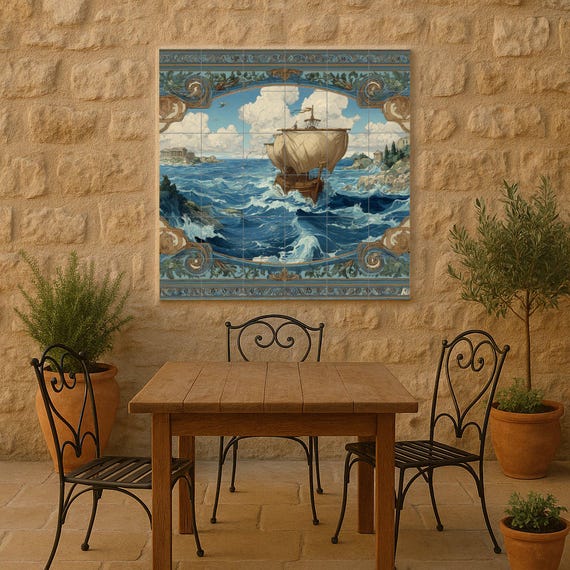 Mural de azulejos de la Odisea — vista 2