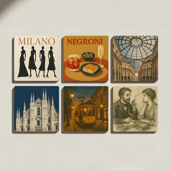 Milan Ceramic Coasters — vista 3