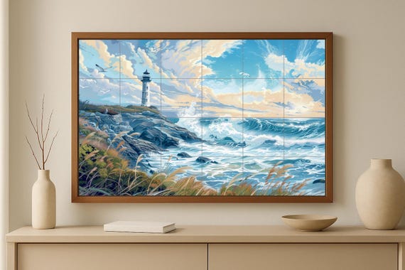 Mural de la costa gallega — Mural cerámico de Cerámicas La Noria
