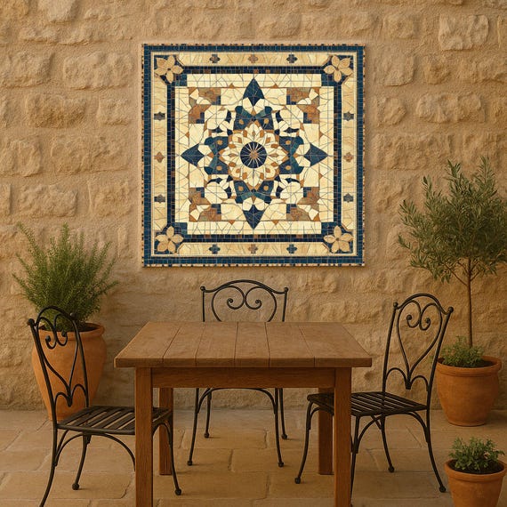 Mural cerámico de mosaico de Petra — vista 2