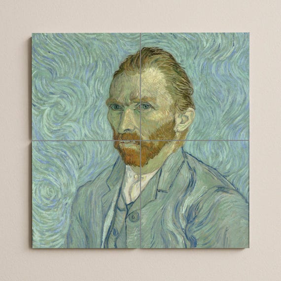 Mural de azulejos de cerámica con el autorretrato de Van Gogh — vista 2