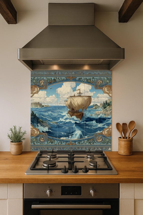 Mural de azulejos de la Odisea — vista 4