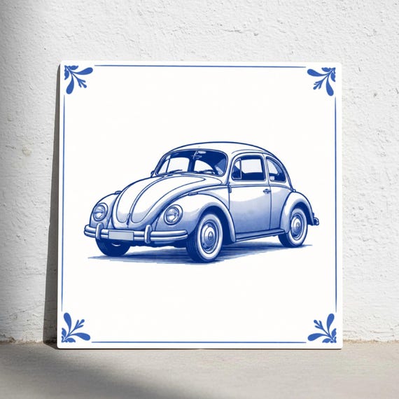 Múnich vintage coche — Azulejo decorativo de Cerámicas La Noria