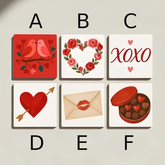 Románticos de cerámica con ilustraciones de amor, decoración de mesa — vista 2