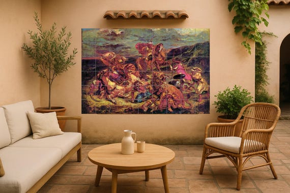 Mural de azulejos de Delacroix